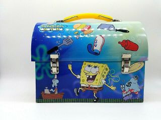 Spongebob Squarepants Metal Lunch Box 2001 Collectible By Viacaom