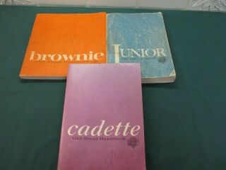 Girl Scout Handbooks 1963 - 1975 Brownie,  Junior & Cadette