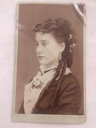 Antique Photograph Carte De Viste Civil War Era Belle Sherman,  Texas