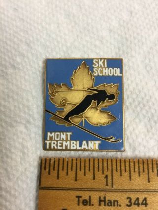 Vintage Gold Pin Badge Mont Tremblant Ski School By Bastian Bros Rochester Ny