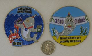 2019 Destination Imagination Two Narwhal Gf19 Pins