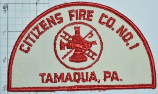 Pennsylvania,  Citizens Hose Co Fire Station 65 - 2 Tamaqua Vintage Patch
