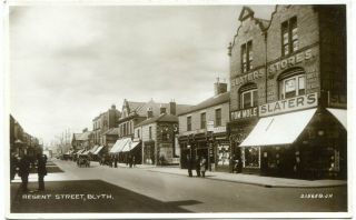Blyth - Regent Street - Old Real Photo Postcard View