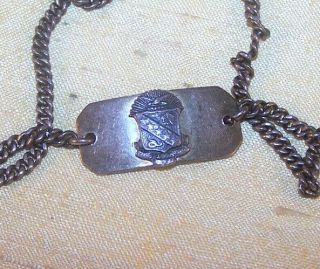 Vintage Sigma Kappa Sorority Sterling Silver Crest Bracelet,  Balfour Old