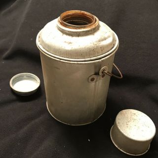 Antique/vintage Picnic Jug Thermos With Cup Faris St Louis Double Stamp Look
