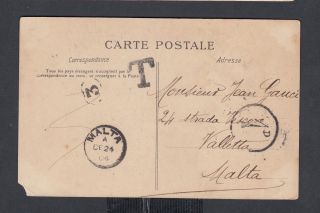 MALTA 1904/12 THREE INCOMING POSTCARDS FROM FRANCE GREAT BRITAIN & ITALY 5
