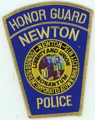 Newton Police Massachusetts Ma Honor Guard Colorful Patch Sheriff