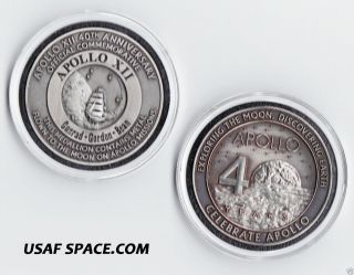 Nasa Apollo 12 - Flown To The Moon - Commemorative 40th Anniversary Medallion -
