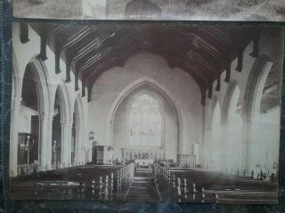 2 Albumen prints of Aldeburgh church,  Suffolk.  Unmounted.  About 1870 2