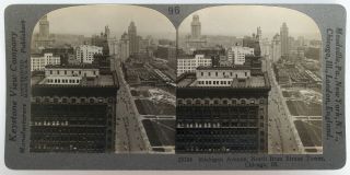 Keystone Stereoview Michigan Avenue,  Chicago,  ILLINOIS from 1920’s 100 Set B 2