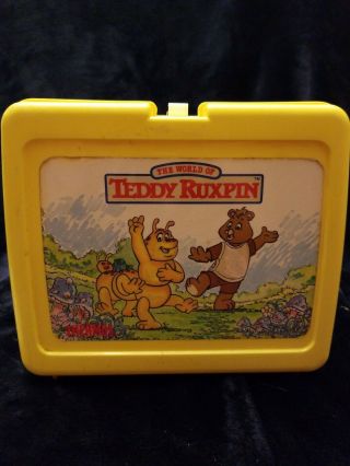 VINTAGE 1986 TEDDY RUXPIN PLASTIC LUNCH BOX WITH THERMOS 2
