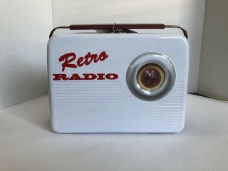 Vintage Retro Radio Lunch Box Tin Collectible
