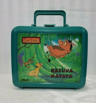 Vtg The Lion King Hakuna Matata Walt Disney Aladdin Lunch Box No Thermos