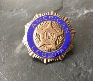 Vintage Us American Legion Pin 1.  25” Marked Pat Lgb Co Pat Dec 9 1919
