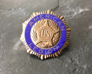 Vintage US American Legion Pin 1.  25” Marked Pat LGB Co Pat Dec 9 1919 3