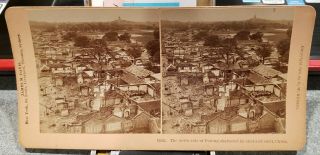 ANTIQUE PEKING BEIJING BOXER REBELLION POTS CHINESE PAINTING STEREOVIEW PHOTO NR 2