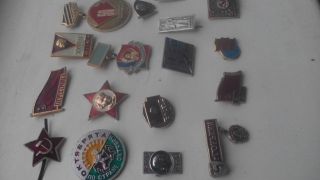Set of 33 Badges Pins Lenin,  KPSS,  Communist Propaganda Vintage Soviet USSR 5