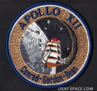 Apollo 12 Lion Brothers Vintage Nasa Hallmarked Cloth Back Space Patch