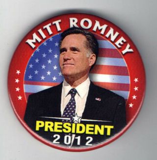 Mitt Romney President 2012 Pin Pinback Button 2.  25 Inch X
