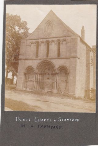 Old Vintage Photo Priory Chapel Stamford Church Buildings Scenery B515