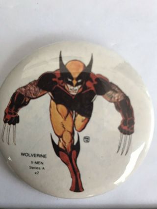Vintage Marvel Comics Wolverine X - Men 1984 Mile High Comics Pin Button Series A