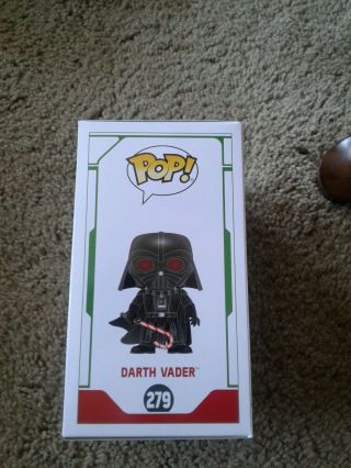 Funko Pop Star Wars Darth Vader Holiday with Candy Cane Minor Box Damage 4