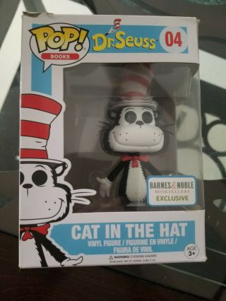 Funko Pop Books Dr.  Seuss Cat In The Hat 04 Barnes & Noble Exclusive Flocked