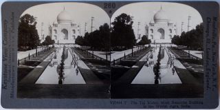 Keystone Stereoview Of The Taj Mahal At Agra,  India From The 1920’s 400 Card Set