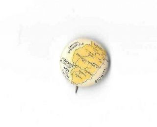 Vintage Pepsin Gum State Map Illinois American Pinback Button