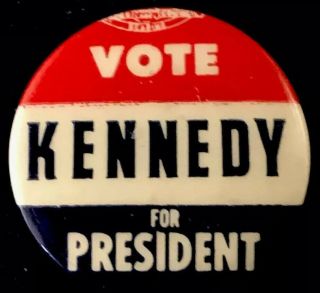 Jfk Political Pin Jack Kennedy Button 1960 Pinback Campaign 1” Celluloid Badge