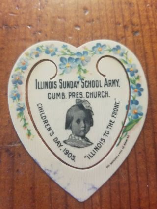 Vintage Bookmark Illinois Sunday School Army Cumberland Presbyterian Church 1905