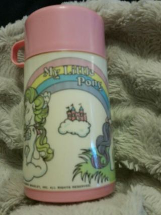 Vintage 1985 My Little Pony Aladdin Thermos In Pink:) Rare Find
