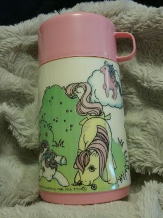 Vintage 1985 My Little Pony Aladdin Thermos in Pink:) Rare Find 3