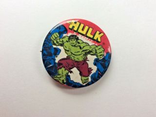 Vintage 1975,  Incredible Hulk,  Marvel Comics Character,  1 & 3/4” Pin - Back Button