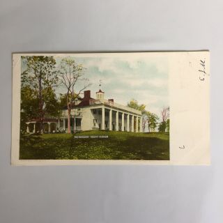 The Mansion Mount Vernon Postmark Washington 1905 Private Mailing Card Postcard