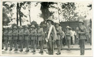 2 Officers Photos Border Regiment In Tientsin (tianjin) 1927 China