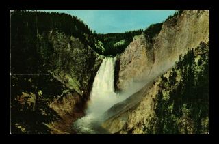 Dr Jim Stamps Us Lower Falls Yellowstone National Park Postcard Canyon Cancel
