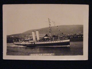 Steamer Ps Glen Gower Swansea Postcard Dunvant Colliery Built Troon Dunkirk Ww2