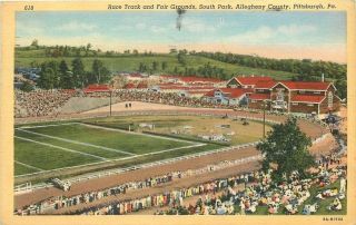 Pittsburgh Race Track And Fair Grounds Football Field? South Park 1936 Postcard