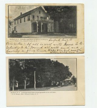 Harford Ny Post Office & Store,  School Grounds To Old Hotel,  2 Cortland Co