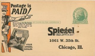 Chicago IL Spiegel May Stern Co Bargain Book We Sell on Credit 1940s Postcard 2