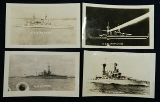Vtg 1920s 1930s Military Photos Us Navy Ships Uss Maryland Utah Nevada Tennessee