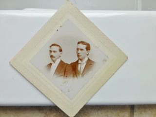 Antique Cabinet Card Photo Two Handsome Young Men Side By Side Rochester Ny