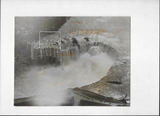 1934 Press Photo Niagara Falls Ny Contour Change After Rock Fall 298