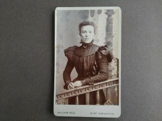 Cdv Victorian Photograph Of A Lady By William Page Of East Grinstead