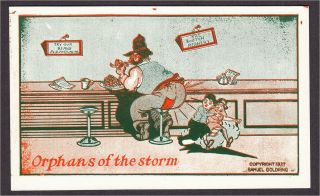 Boston Ma Orphans Of The Storm Baked Beans Farting Comic Postcard By Goldring
