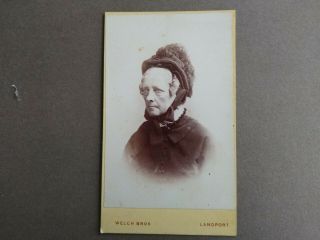 Cdv Victorian Photograph Of A Lady By Welch Brothers Of Landport