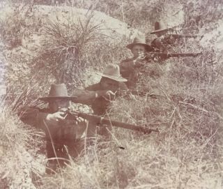 1899 Spanish–american War,  In The Trenches At San Juan Hill Stereoview Card