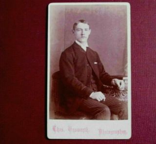 Merseyside,  Earlstown.  Carte De Visite Of Young Gent By Unsworth,  C1880s.