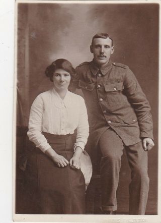 Old Vintage Photo People Soldier Military Uniform Woman Fashion Girlington F2